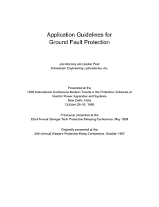 Application Guidelines for Ground Fault Protection