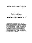 BCFR Epidemiology Baseline Questionnaire