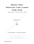 Amateur Radio Technician Class License Study Guide