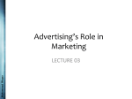 Advertising`s Role in Marketing