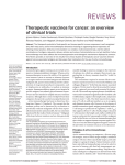 Therapeutic vaccines for cancer
