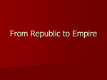 From Republic to Empire