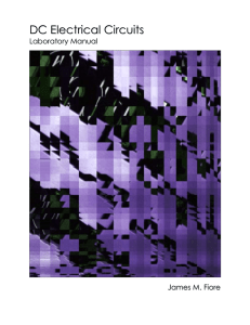 Laboratory Manual for DC Electrical Circuits