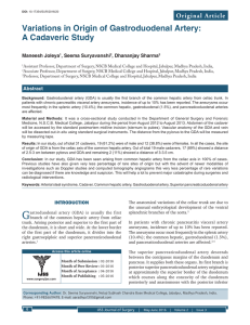 Variations in Origin of Gastroduodenal Artery: A