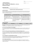 Era 1 Homework Packet Instructionsx