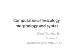 Lexicology I