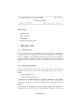 Decision Trees Overview 1 Decision Trees