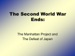 The Second World War Ends: