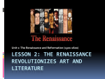The Renaissance Revolutionizes Art and Literature