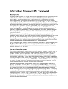 Information Assurance (IA) Framework
