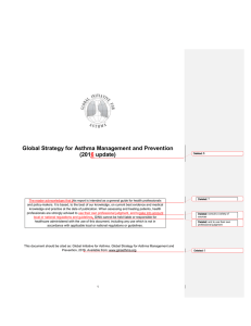 Global Strategy for Asthma Management and Prevention (2016