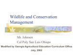 Wildlife and Conservation Management