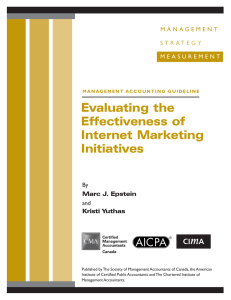 Evaluating the Effectiveness of Internet Marketing Initiatives