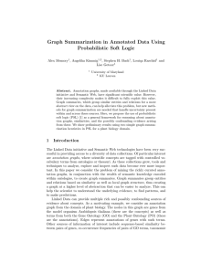 Graph Summarization in Annotated Data Using