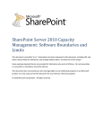 In SharePoint Server 2010, thresholds and supported limits are