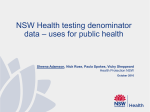 NSW Health testing denominator data – uses for public health