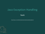 Java Exception Handling