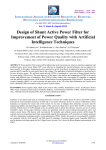 Design of Shunt Active Power Filter for Improvement of Power