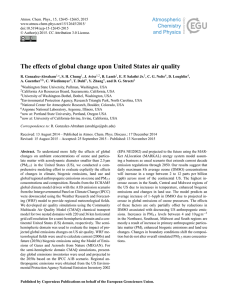 The effects of global change upon United States air quality
