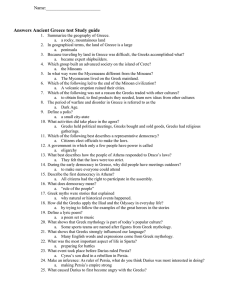 Answers Ancient Greece test Study guide