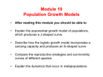 Module 19 Population Growth Models