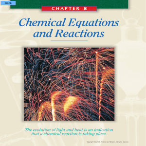 Chemical Equations and Reactions