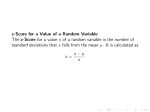 z-Score for a Value of a Random Variable The z