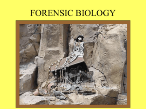 FORENSIC SCIENCE Biology
