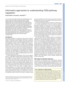 Informatics approaches to understanding TGFb pathway regulation