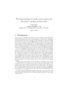 The weak topology of locally convex topological vector spaces and