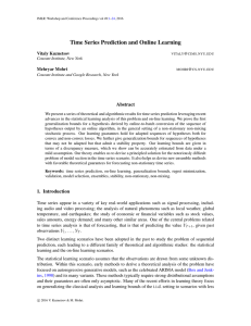 Time Series Prediction and Online Learning