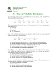 IV - Discrete Probability Distributions