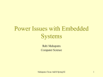 Power Conscious Embedded Processors