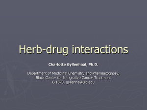 Herb-drug interactions - Weatherford High School