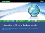 1.4 - Introduction to SQL and database objects