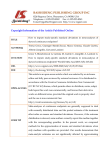 Copyright Information of the Article Published Online