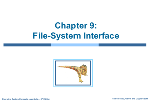 Chapter 9: File-System Interface