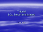 Tutorial SQL Server and Matlab