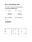 Chapter 2 Acute Angles and Right Triangles