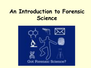 An Introduction to Forensic Science