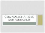 Gerunds, infinitives, and participles