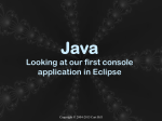 Our first program with Eclipse