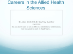 Careers in Allied Health Sciences