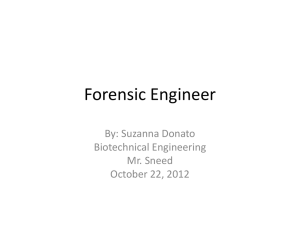 Forensic Engineer - Suzanna Donato Biotech