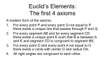 Euclid`s Elements: The first 4 axioms