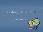 Cardiology Review: HTN - Wayne State University