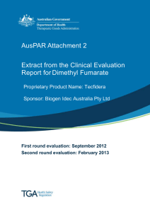 Extract from the Clinical Evaluation Report for Diemthyl Fumarate