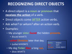 DIRECT OBJECT!