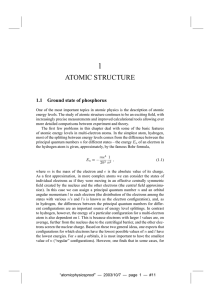 atomic structure - The Budker Group