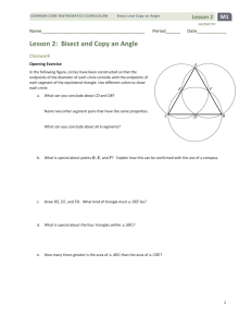 Lesson 2: Bisect and Copy an Angle